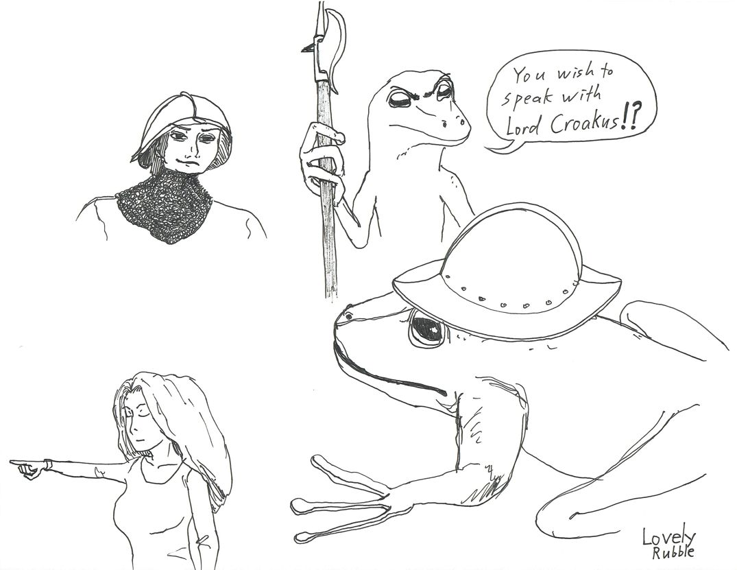 Speak with Lord Croakus?